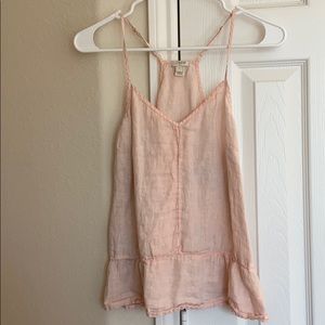 J Crew peplum linen top